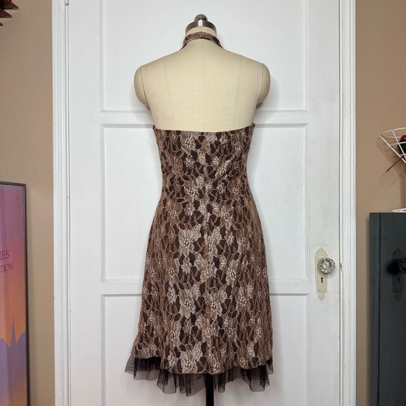 Rampage brown lace halter dress - Picture 5 of 6